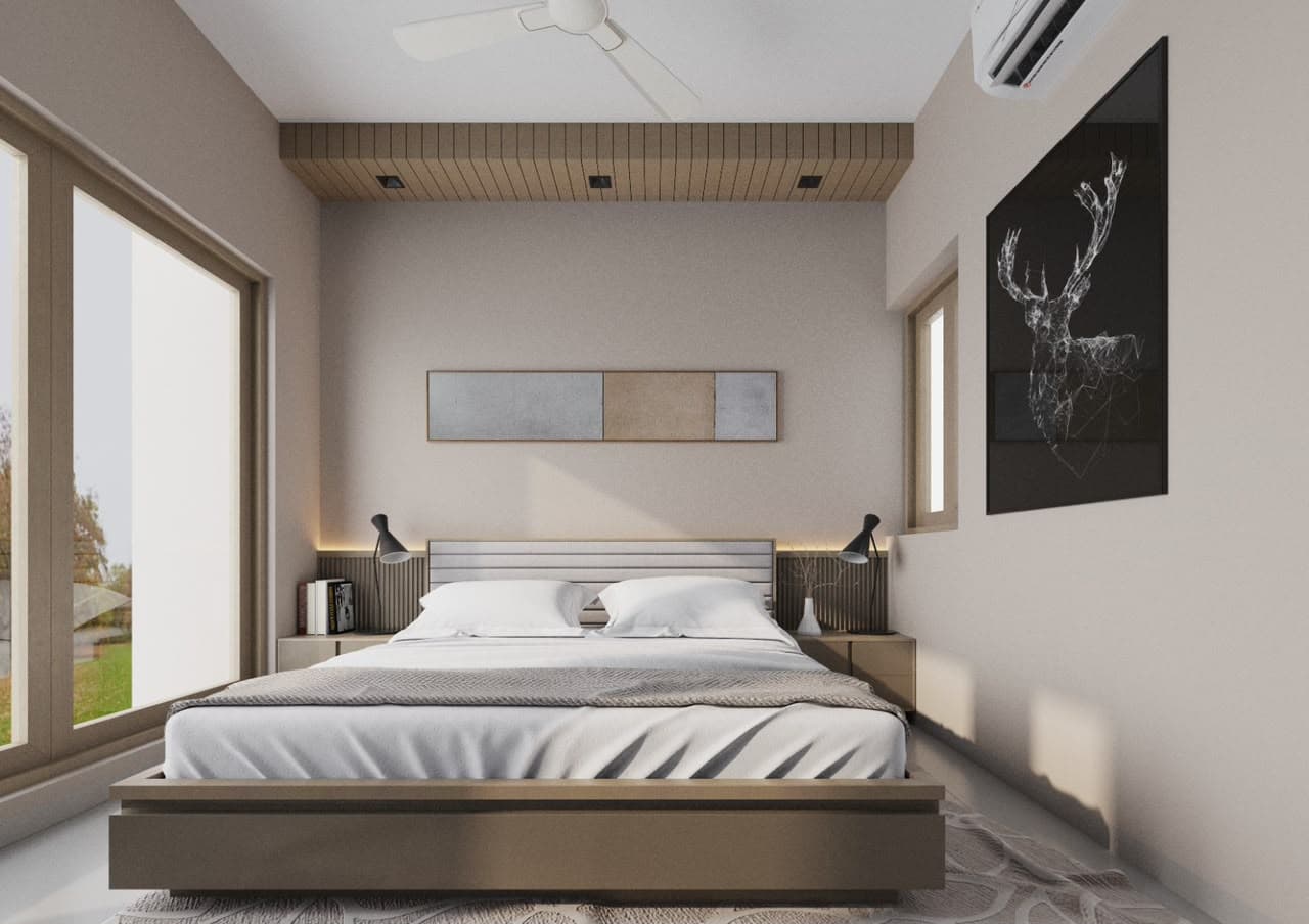 RAVYA bedroom project — calm bedroom interior.