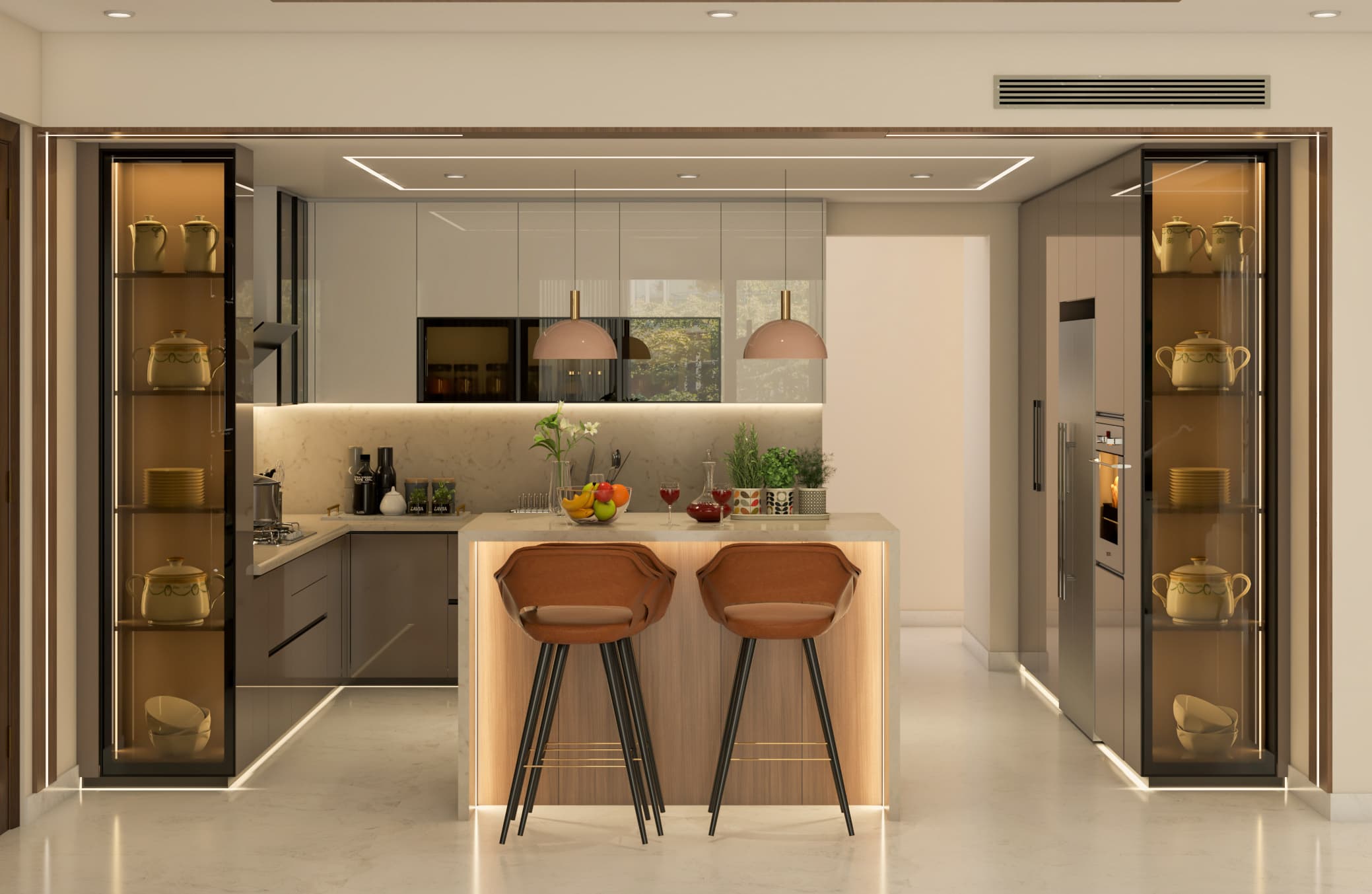 RAVYA kitchen project — finished kitchen composition.