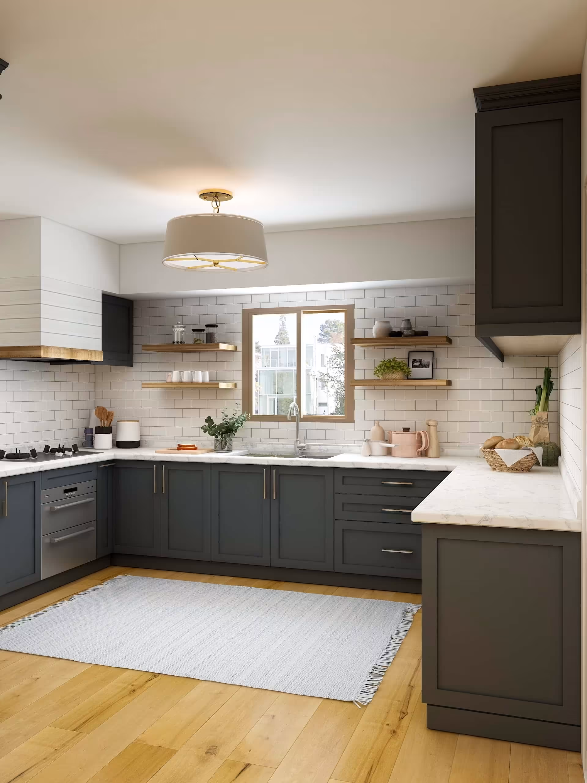 RAVYA kitchen project — kitchen storage and finishes.