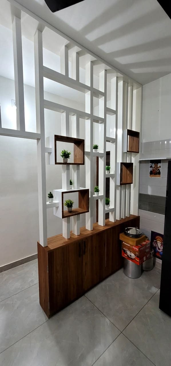 RAVYA living room project — storage and display unit.
